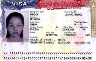 the red number on a us visa